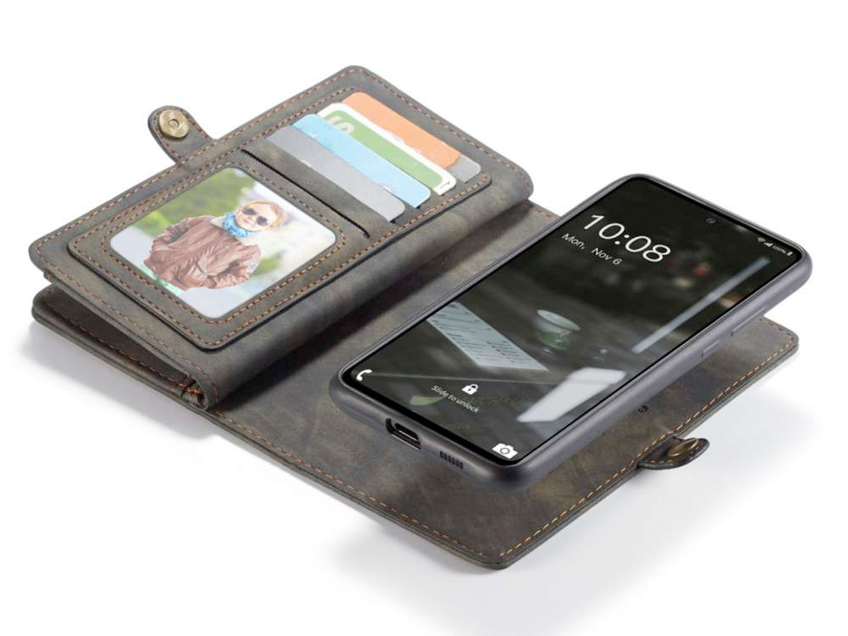 CaseMe 2in1 Wallet Ritsvak Case Zwart - Samsung Galaxy A53 Hoesje