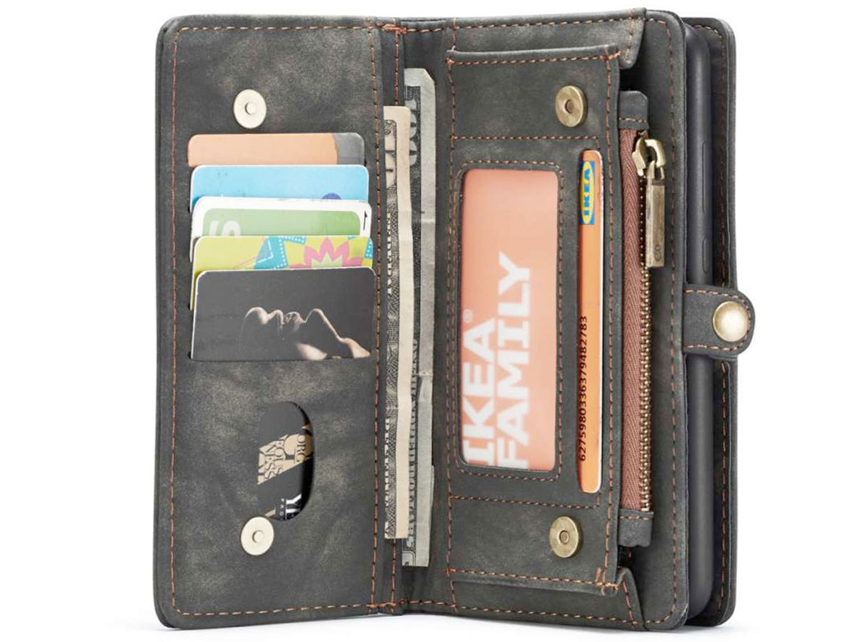CaseMe 2in1 Wallet Ritsvak Case Zwart - Samsung Galaxy A53 Hoesje