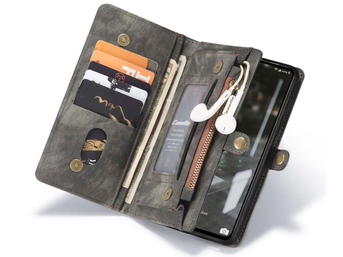 CaseMe 2in1 Wallet Ritsvak Case Zwart - Samsung Galaxy A53 Hoesje