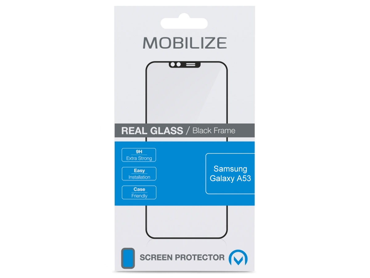 Samsung Galaxy A53 Screen Protector Glas Black Frame