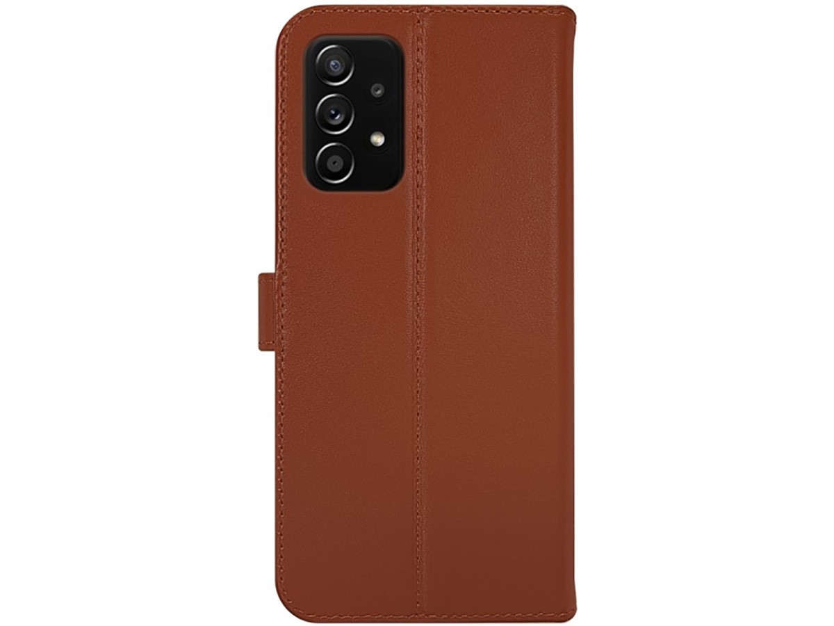 Valenta Leather Bookcase Bruin - Samsung Galaxy A53 hoesje