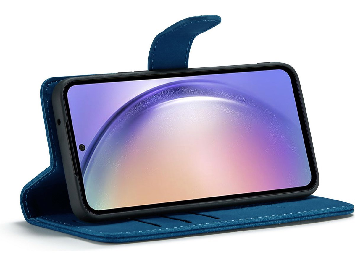 CaseMe 2in1 Magnetic Bookcase Donkerblauw - Samsung Galaxy A54 Hoesje