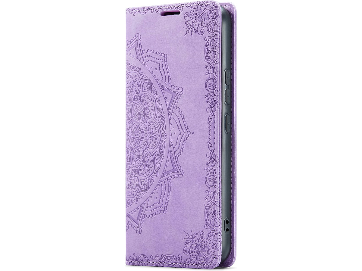 CaseMania Mandala BookCase Lila Paars - Samsung Galaxy A54 hoesje