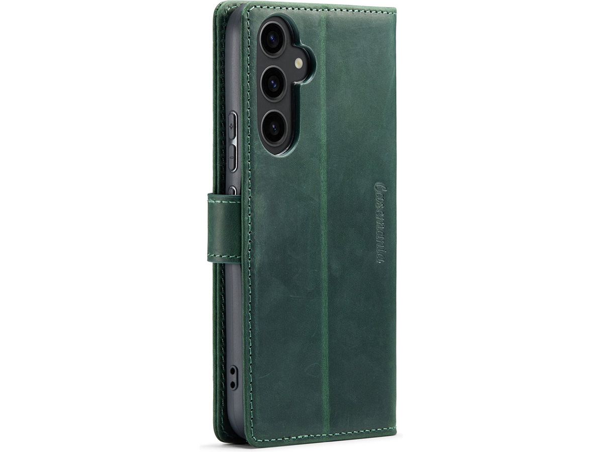 CaseMania Vintage Leather Case Groen - Samsung Galaxy A54 hoesje