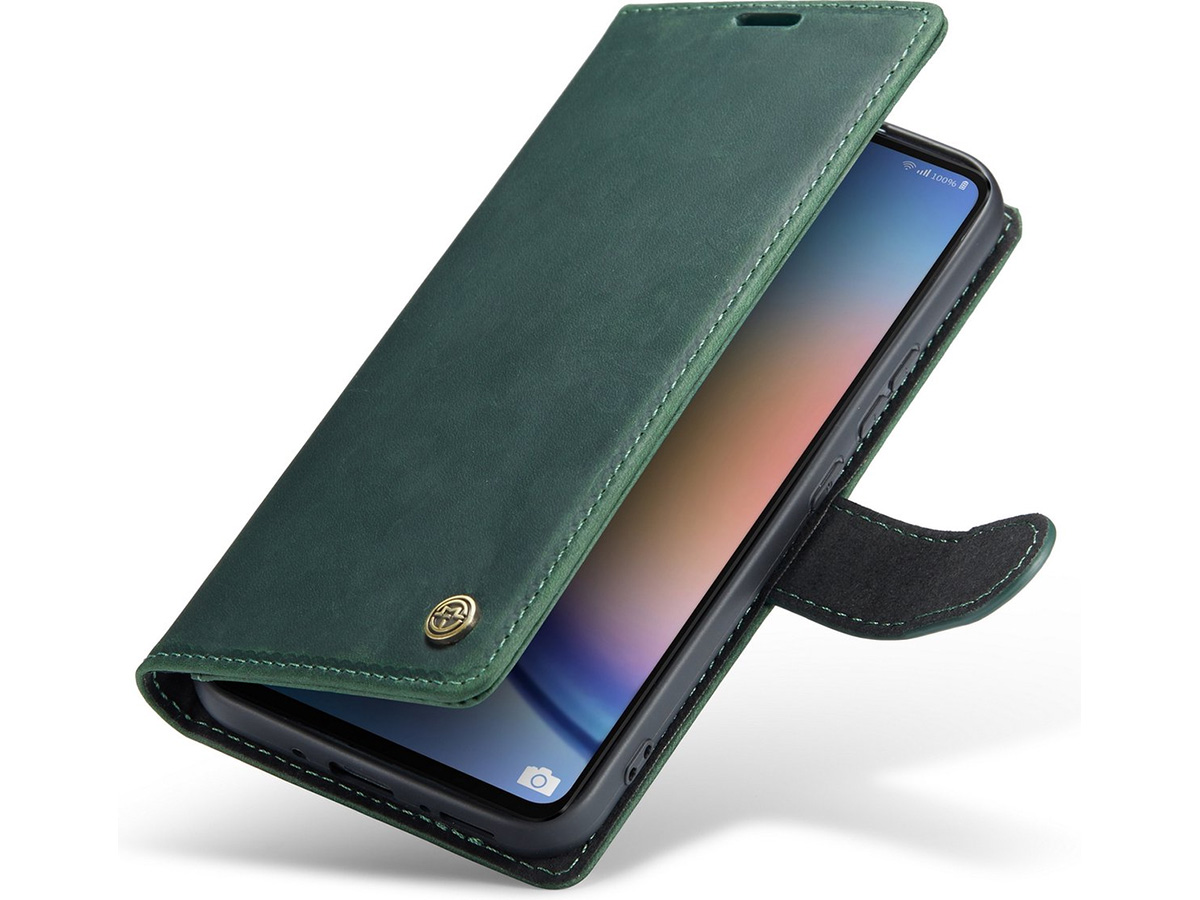 CaseMania Vintage Leather Case Groen - Samsung Galaxy A54 hoesje