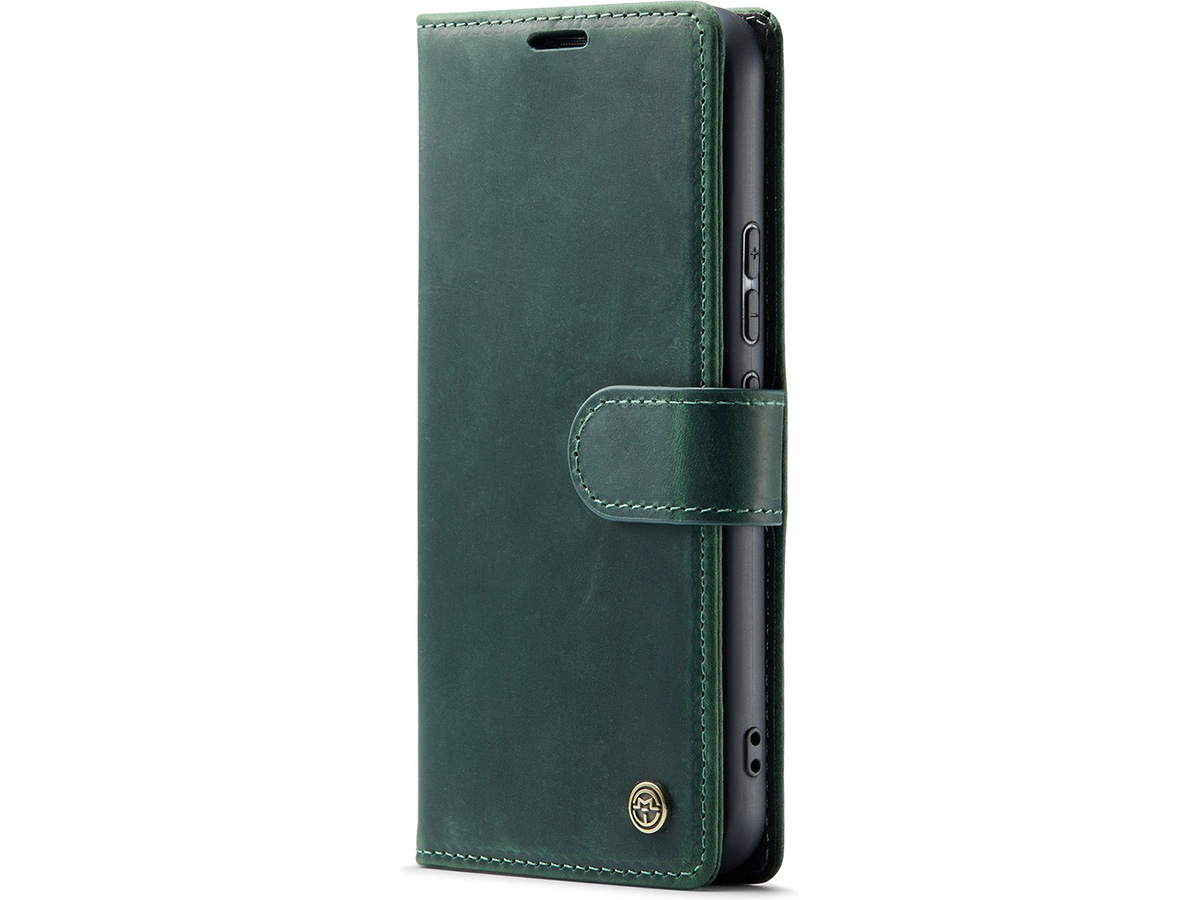 CaseMe Vintage Leather Case Groen - Samsung Galaxy A54 hoesje