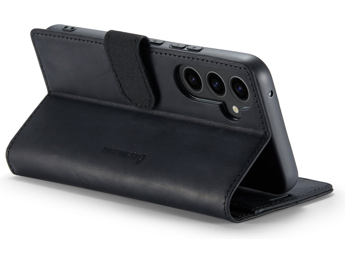 CaseMe Vintage Leather Case Zwart - Samsung Galaxy A54 hoesje