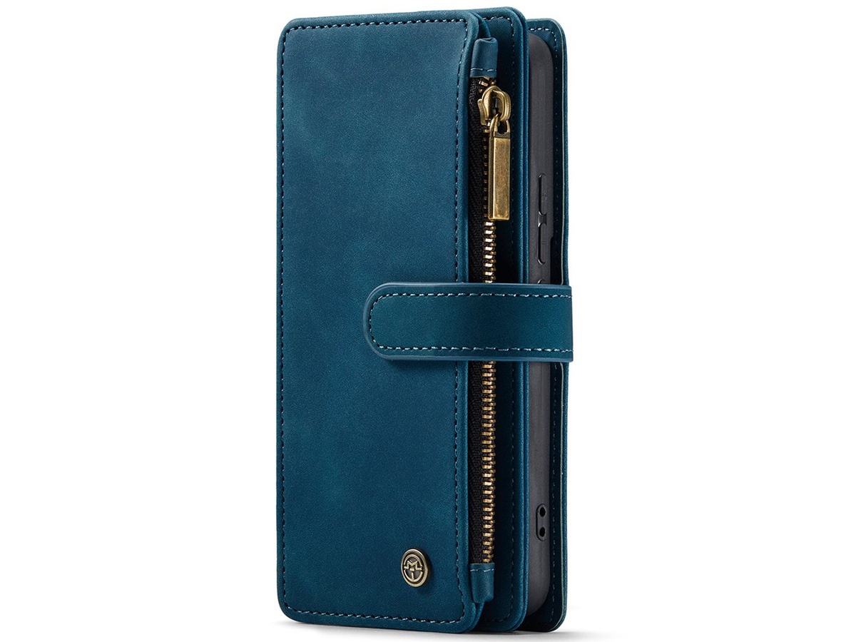 CaseMe Ritsvak Wallet Case Blauw - Samsung Galaxy A54 Hoesje