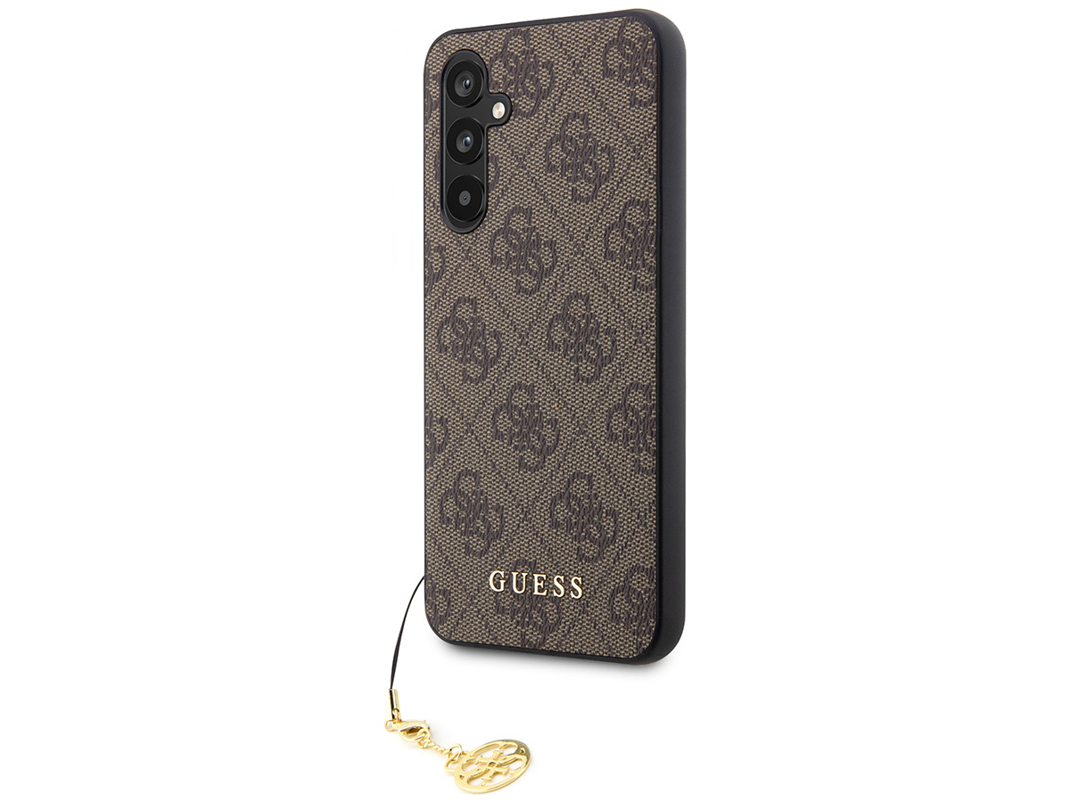 Guess Monogram Charm Case Bruin - Samsung Galaxy A54 hoesje