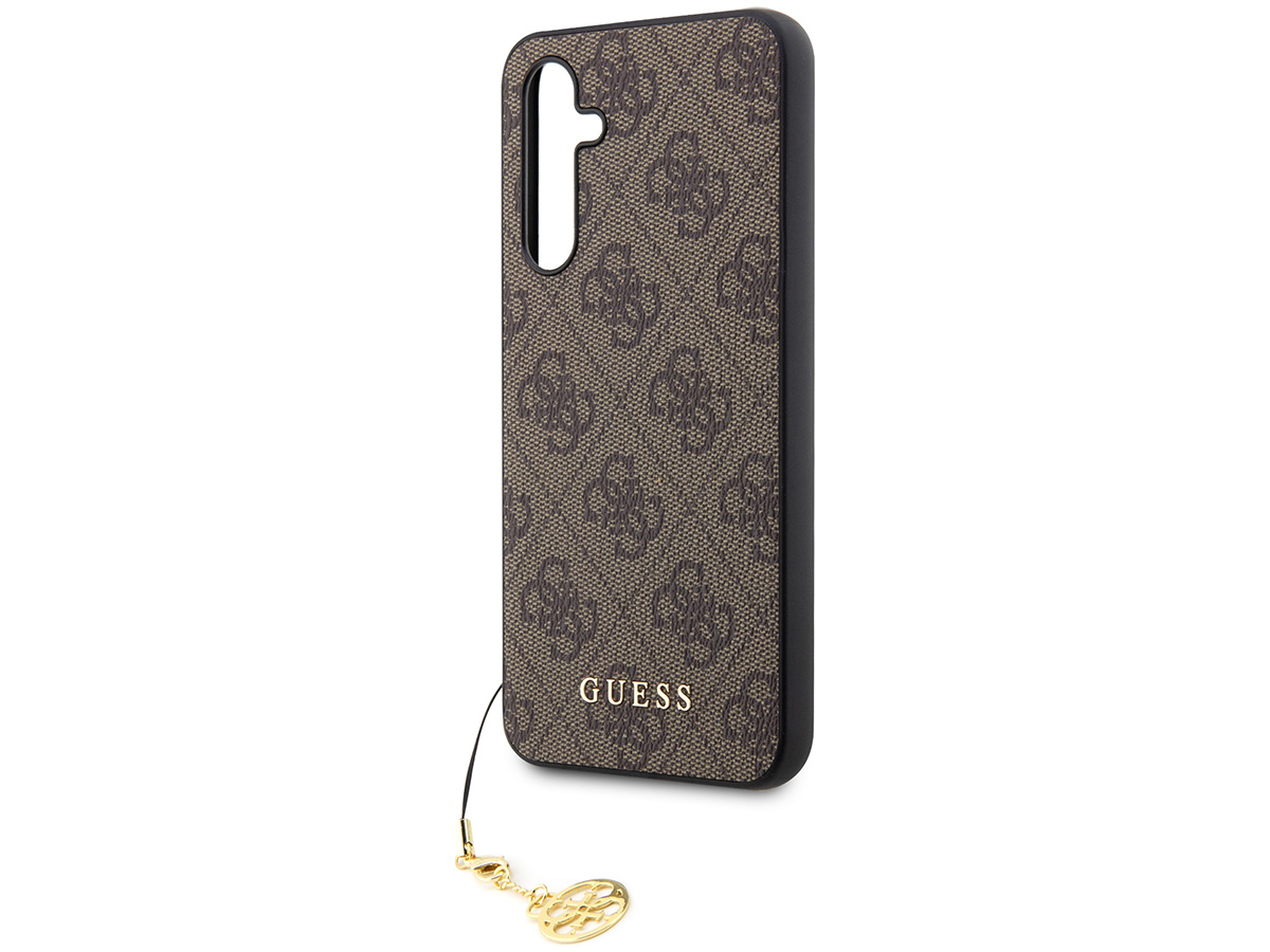 Guess Monogram Charm Case Bruin - Samsung Galaxy A54 hoesje