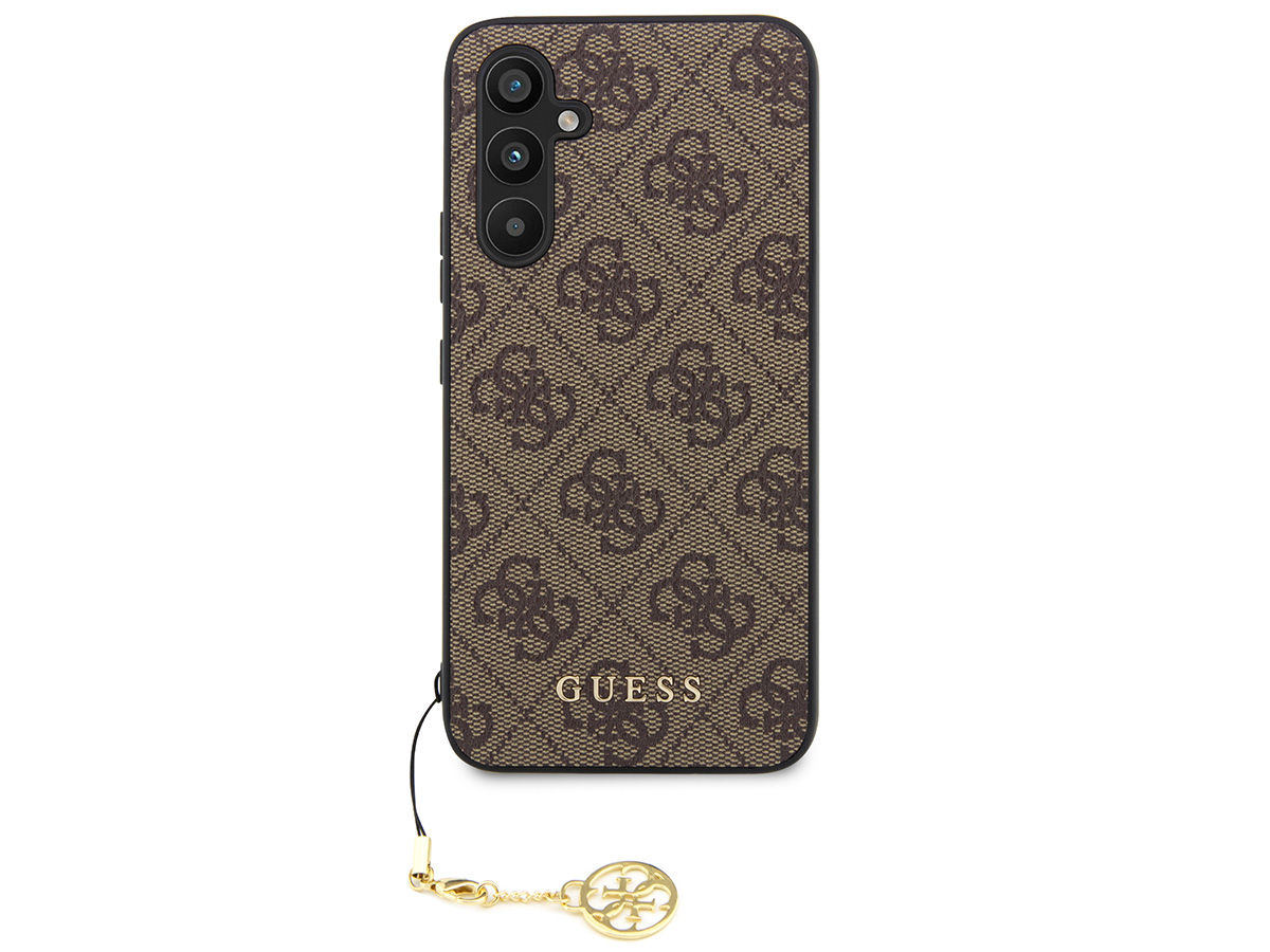 Guess Monogram Charm Case Bruin - Samsung Galaxy A54 hoesje