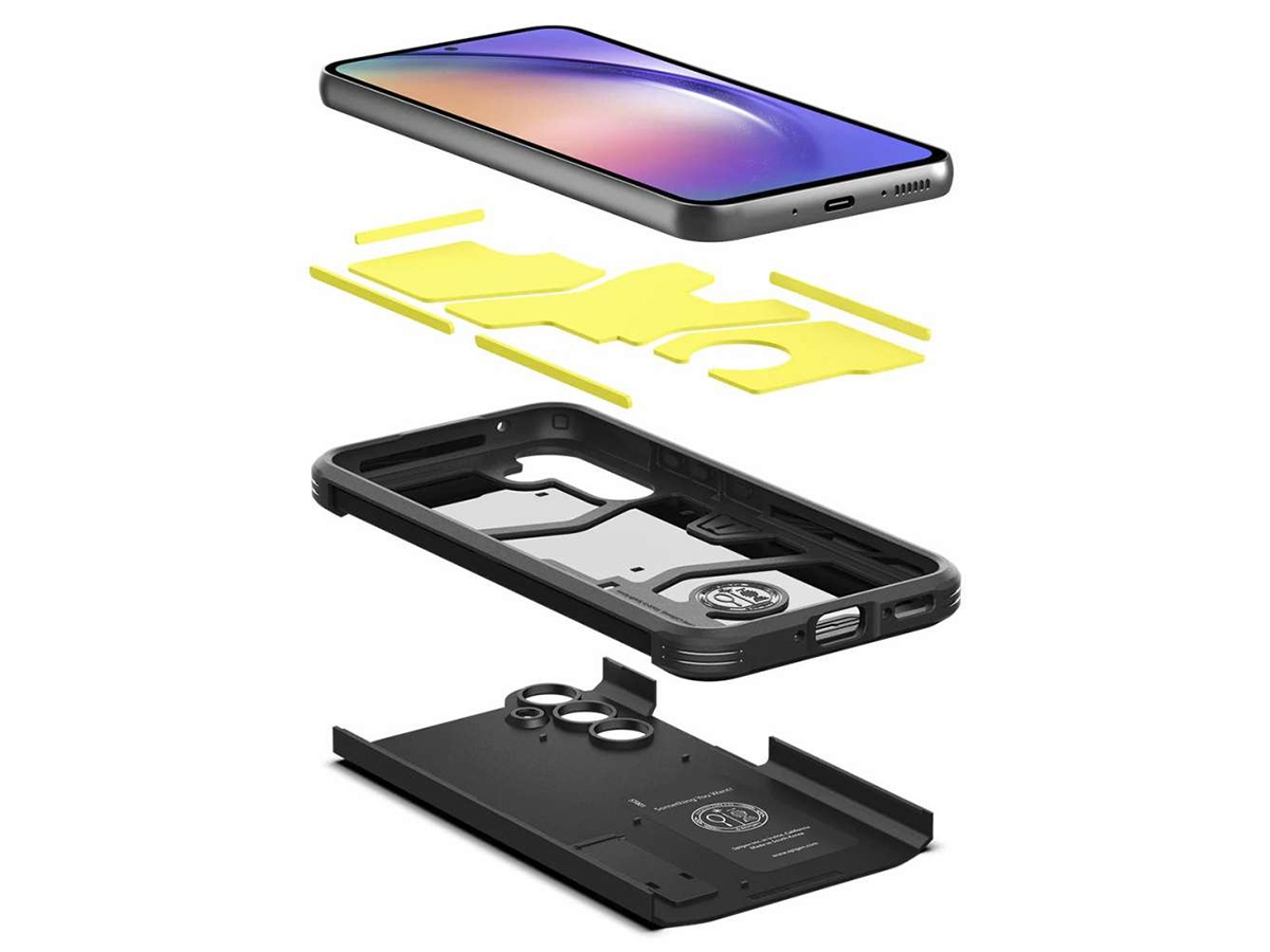 Spigen Tough Armor Case Zwart - Samsung Galaxy A54 Hoesje