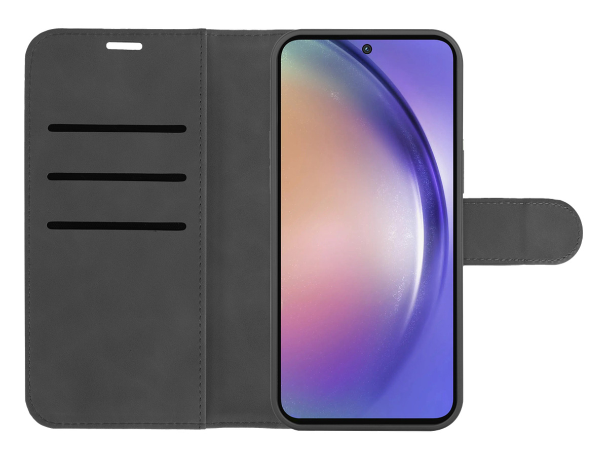 Just in Case Magnetic 2-in-1 Wallet Folio Zwart - Samsung Galaxy A55 hoesje