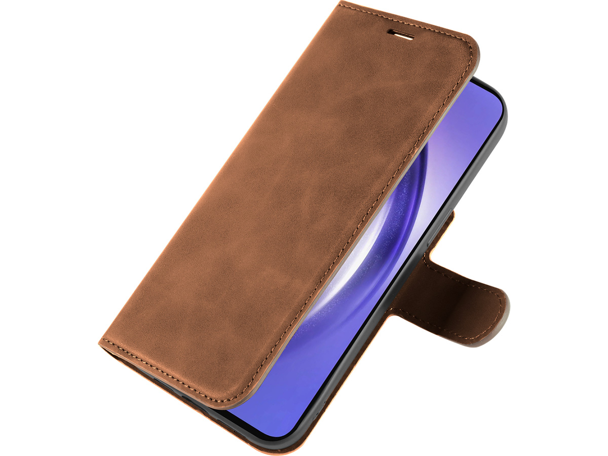 Just in Case Premium Wallet Folio Bruin - Samsung Galaxy A55 hoesje