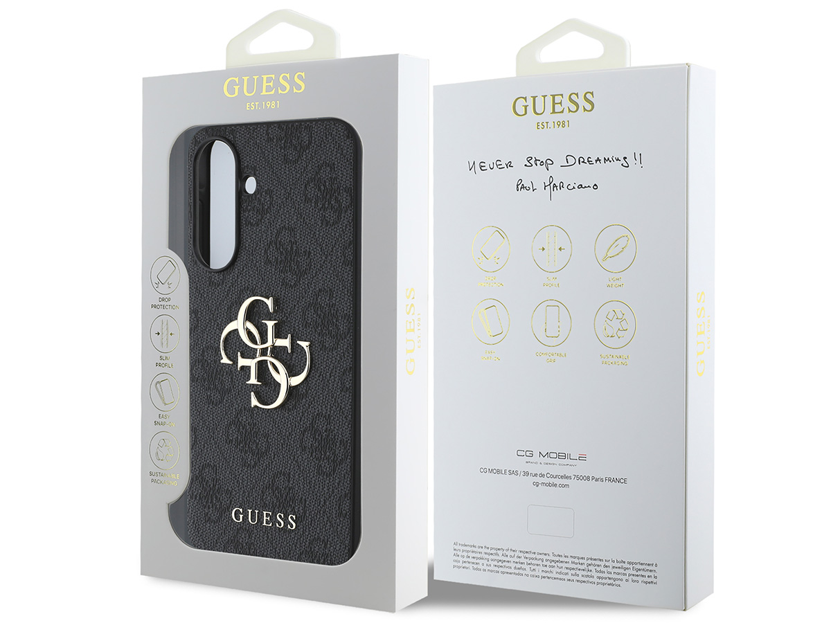 Guess Big 4G Monogram Case Grijs - Samsung Galaxy A56 hoesje