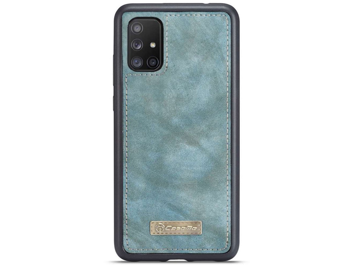 CaseMe 2in1 Wallet Ritsvak Case Blauw - Samsung Galaxy A71 Hoesje