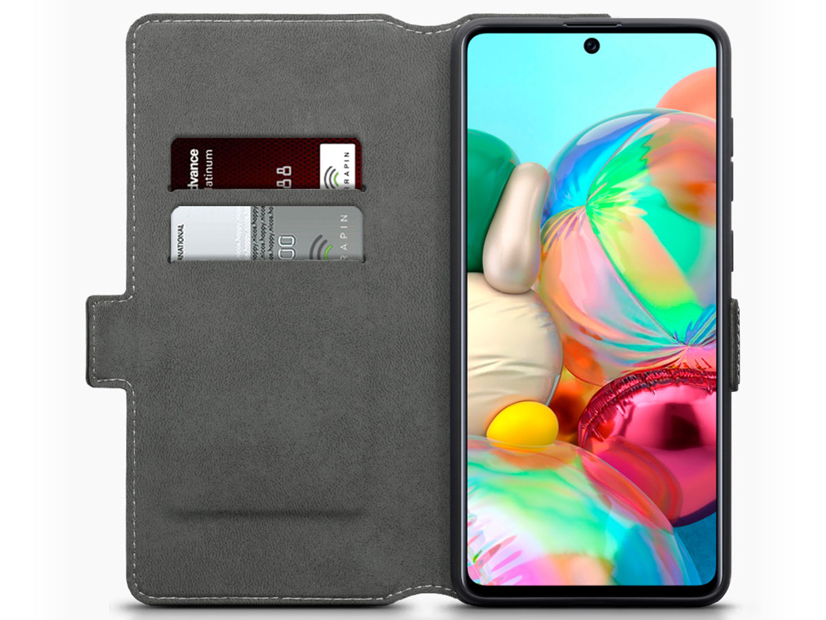 CaseBoutique Slim Bookcase Zwart - Samsung Galaxy A71 hoesje