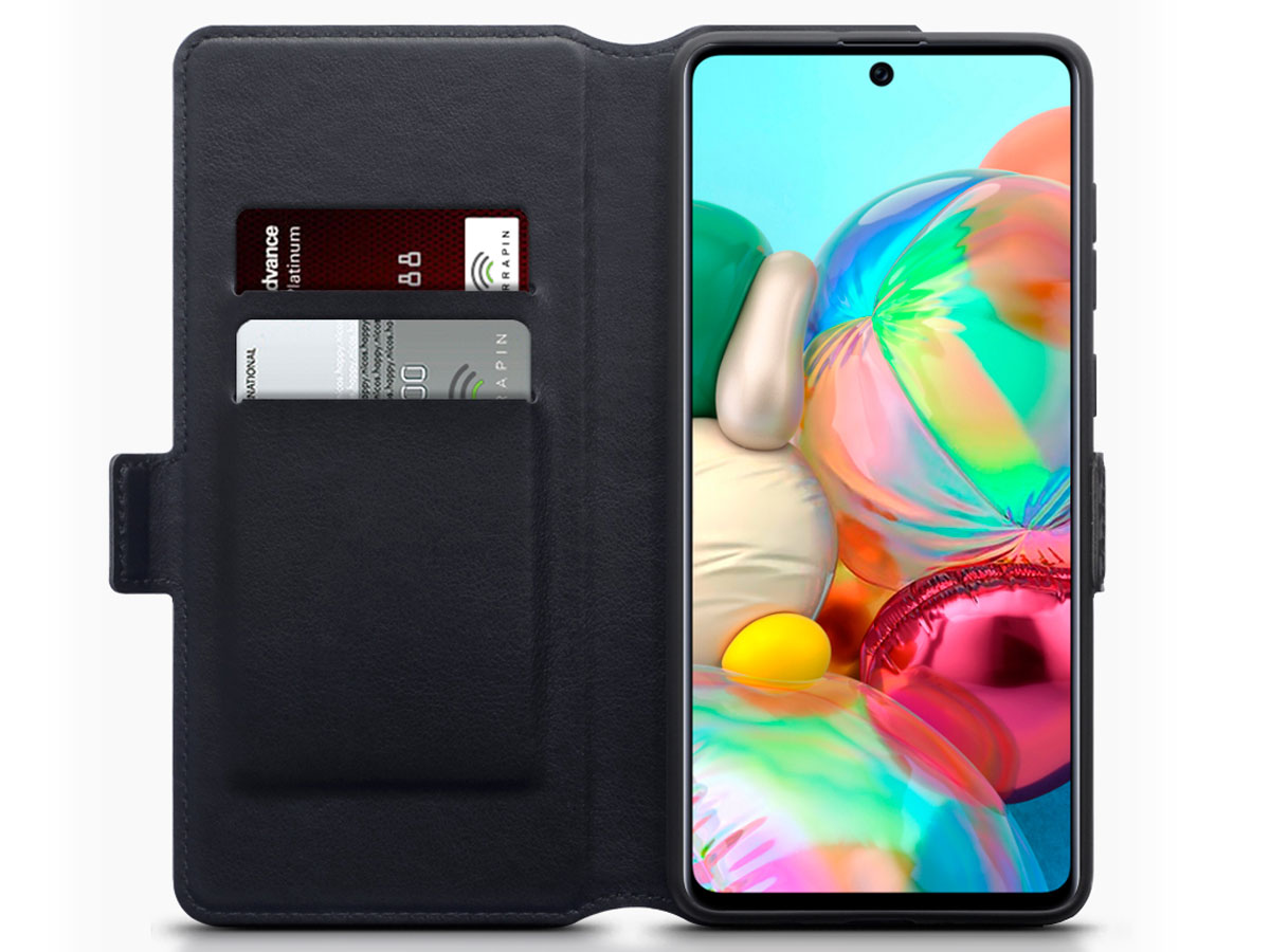 CaseBoutique Slim Bookcase Carbon - Samsung Galaxy A71 hoesje