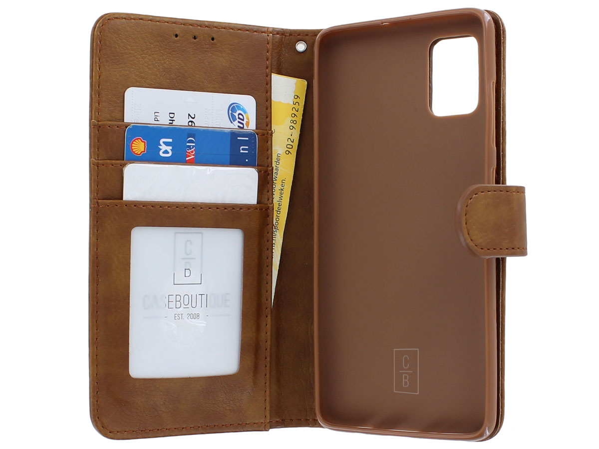 Book Case Deluxe Bruin - Samsung Galaxy A71 hoesje