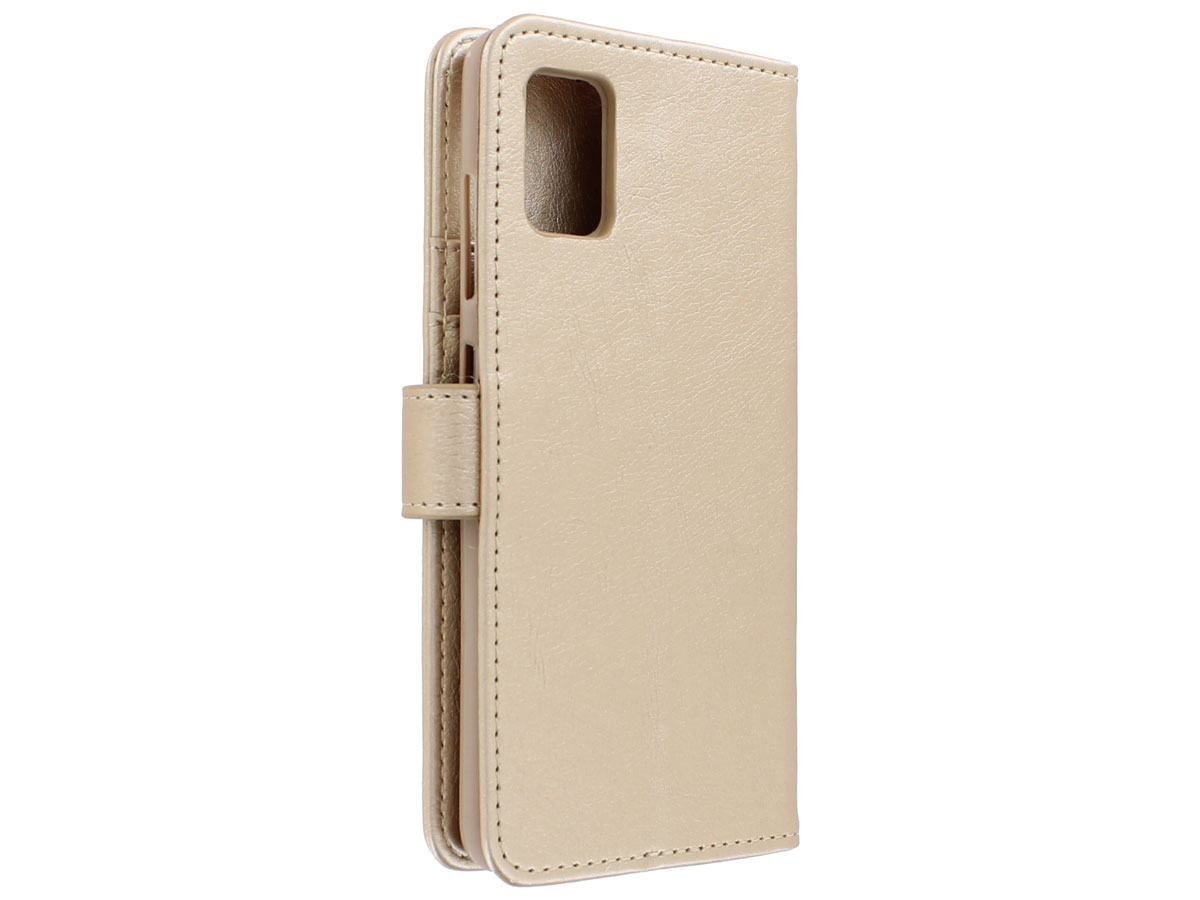 Book Case Deluxe Goud - Samsung Galaxy A71 hoesje