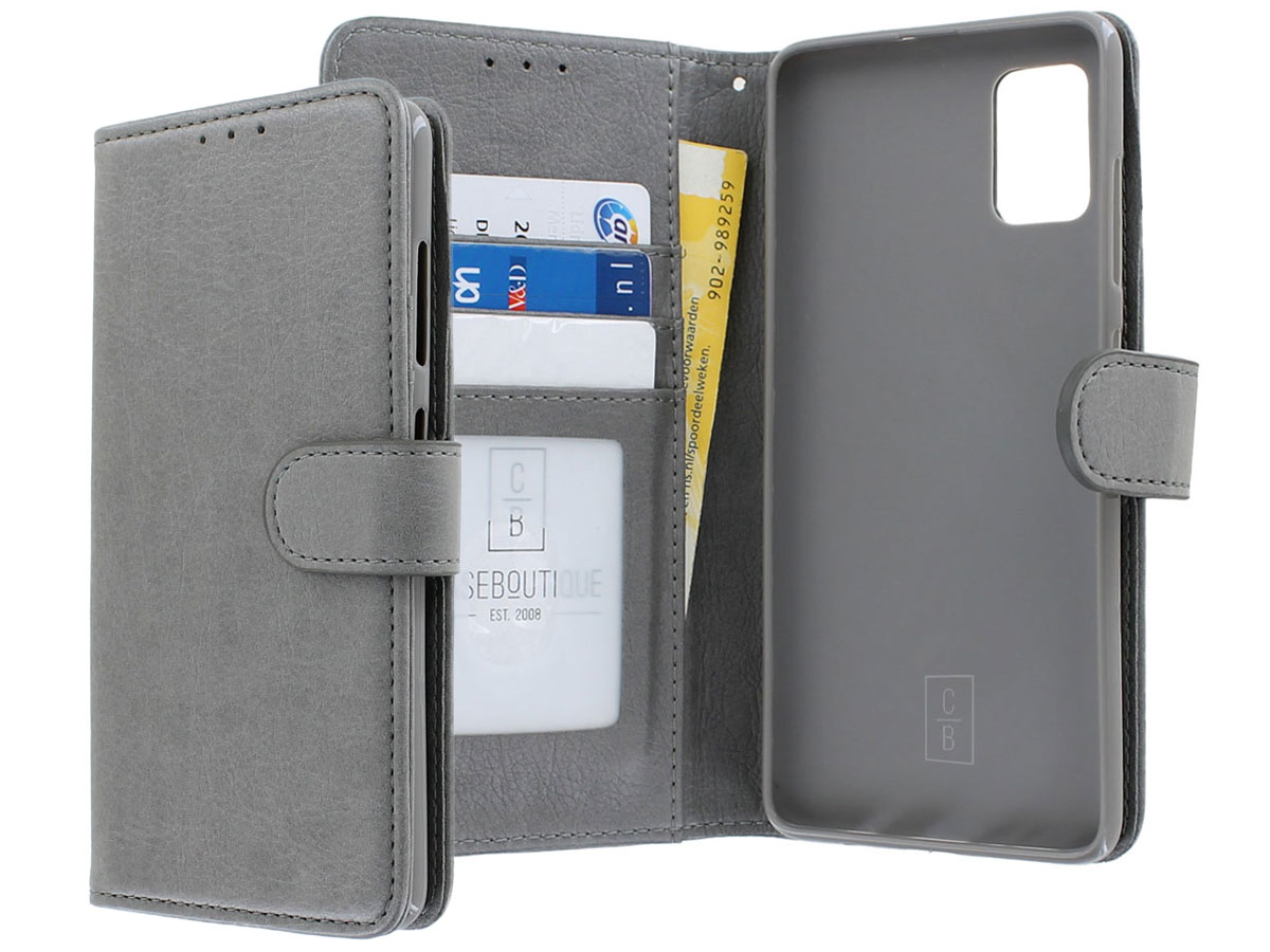 Book Case Deluxe Grijs - Samsung Galaxy A71 hoesje