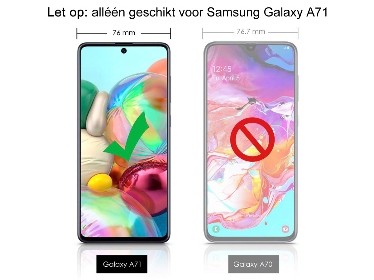Book Case met Ritsvakje Rosé - Samsung Galaxy A71 hoesje