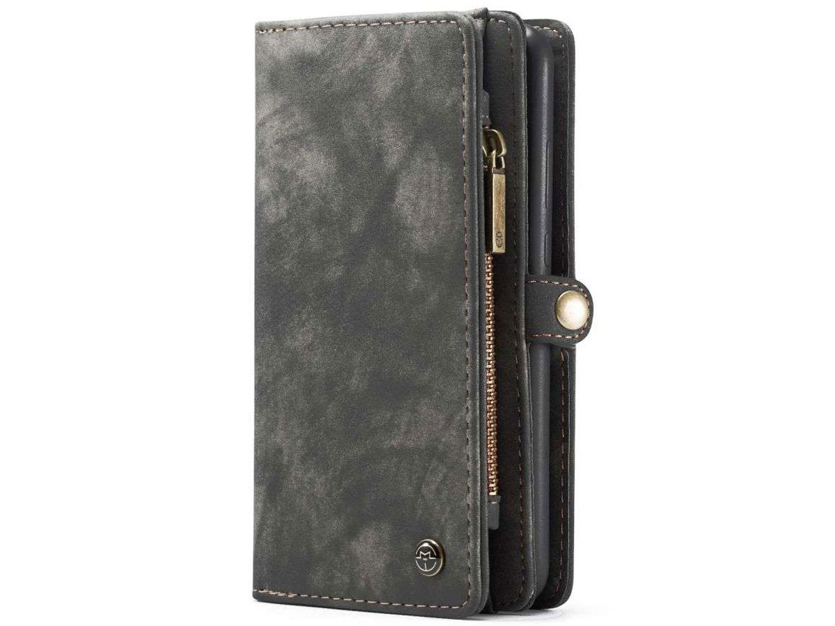 CaseMe 2in1 Wallet Ritsvak Case Zwart - Samsung Galaxy A72 Hoesje