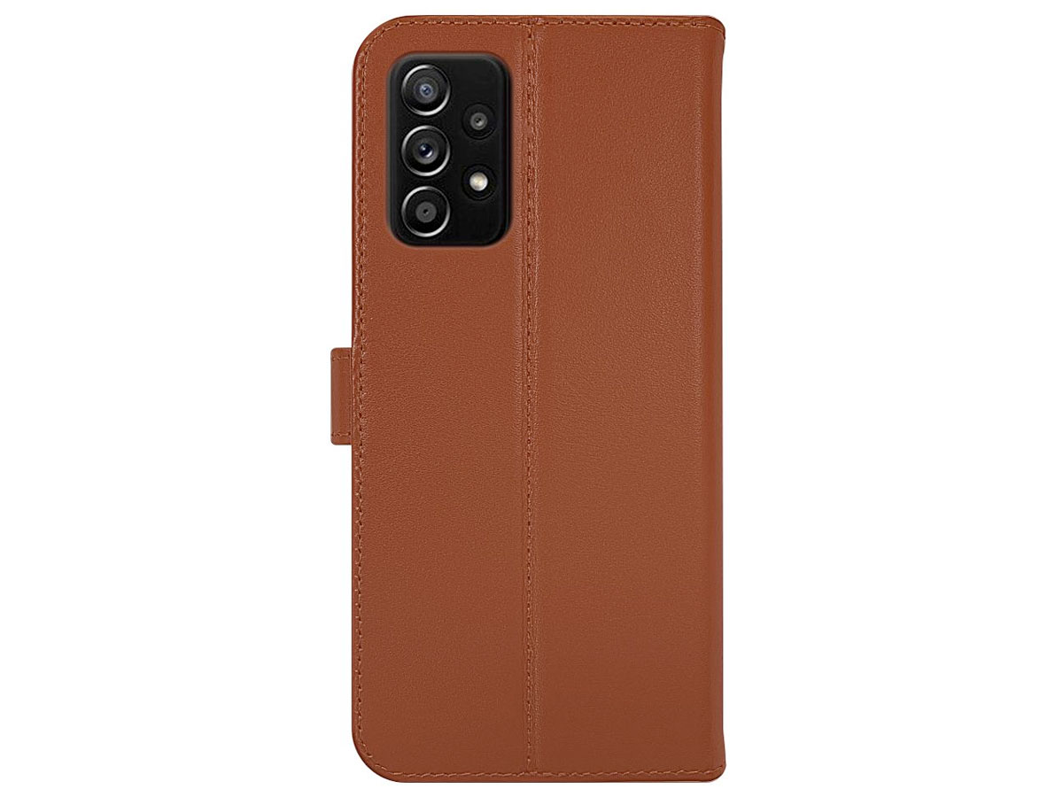 Valenta Leather Bookcase Bruin - Samsung Galaxy A72 hoesje