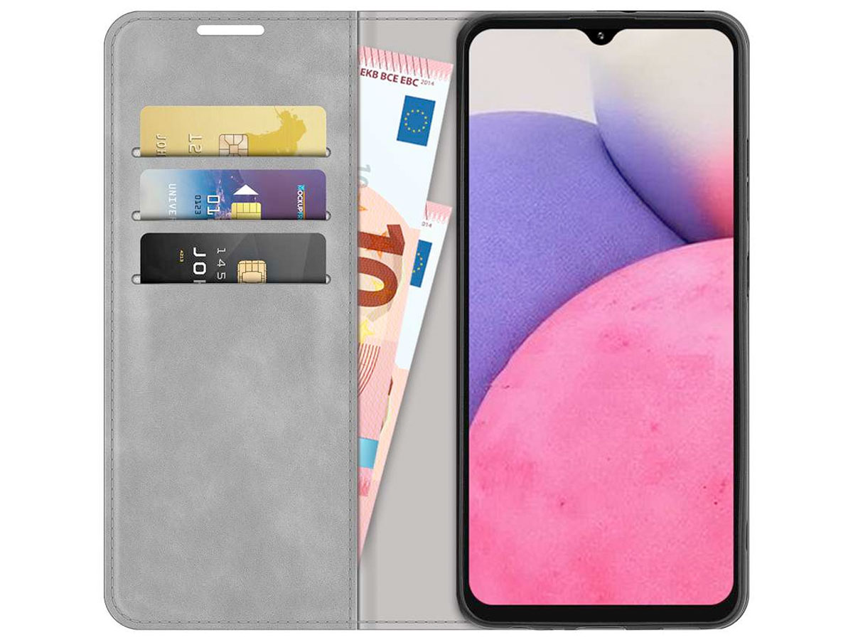 Just in Case Slim BookCase Grijs - Samsung Galaxy A73 hoesje