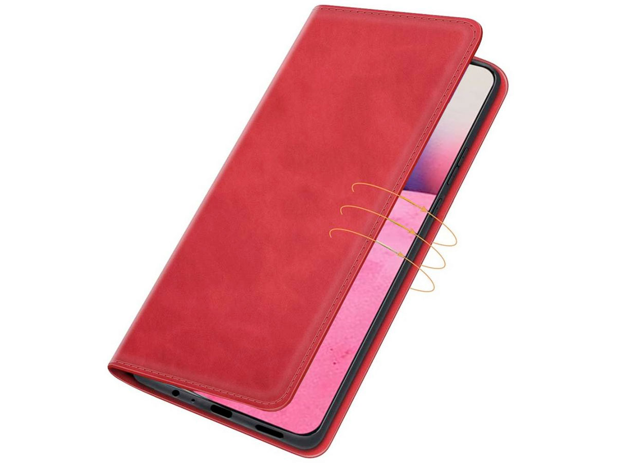 Just in Case Slim BookCase Rood - Samsung Galaxy A73 hoesje