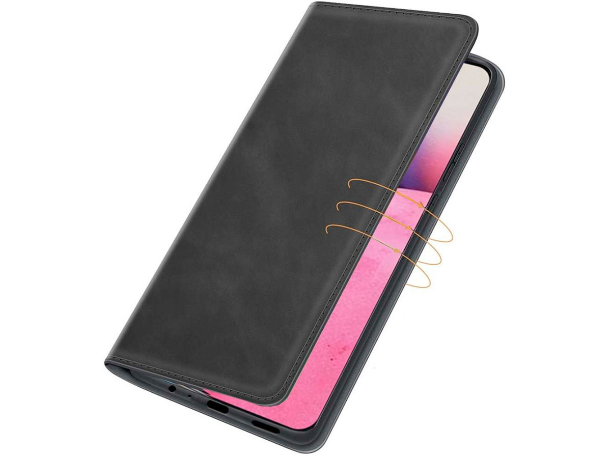 Just in Case Slim BookCase Zwart - Samsung Galaxy A73 hoesje