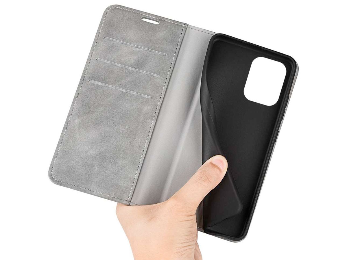 Just in Case Slim Wallet Case Grijs - Samsung Galaxy M33 hoesje