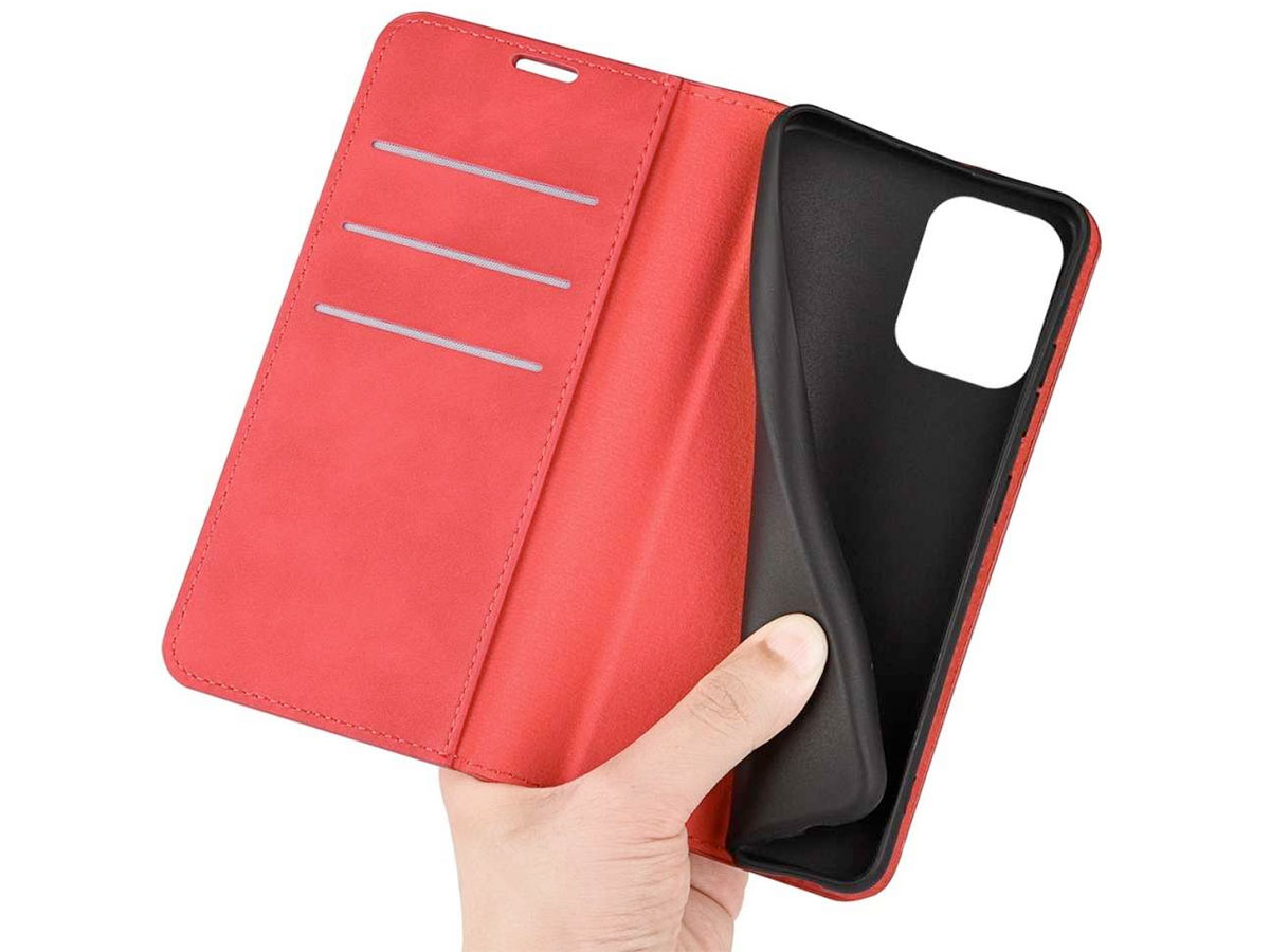 Just in Case Slim Wallet Case Rood - Samsung Galaxy M33 hoesje