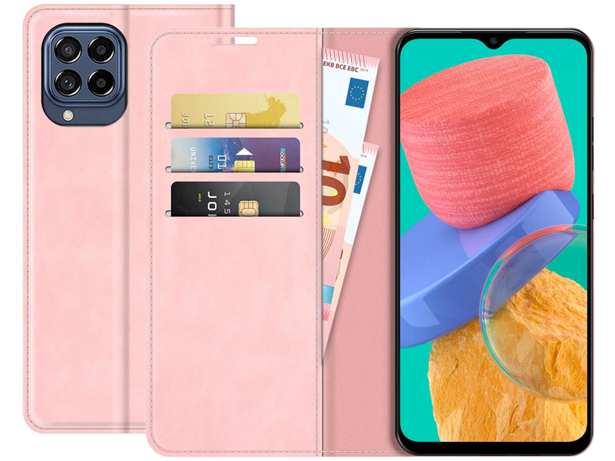 Just in Case Slim Wallet Case Roze - Samsung Galaxy M33 hoesje