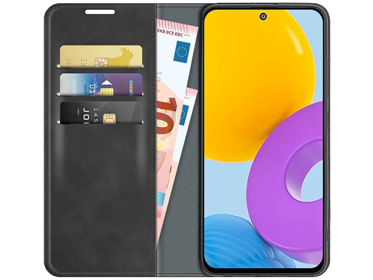 Just in Case Slim Wallet Case Zwart - Samsung Galaxy M52 hoesje