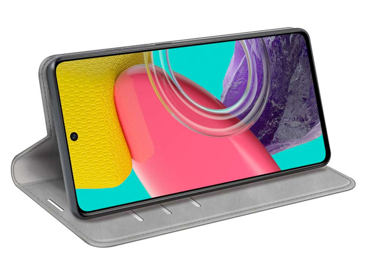 Just in Case Slim Wallet Case Grijs - Samsung Galaxy M53 hoesje