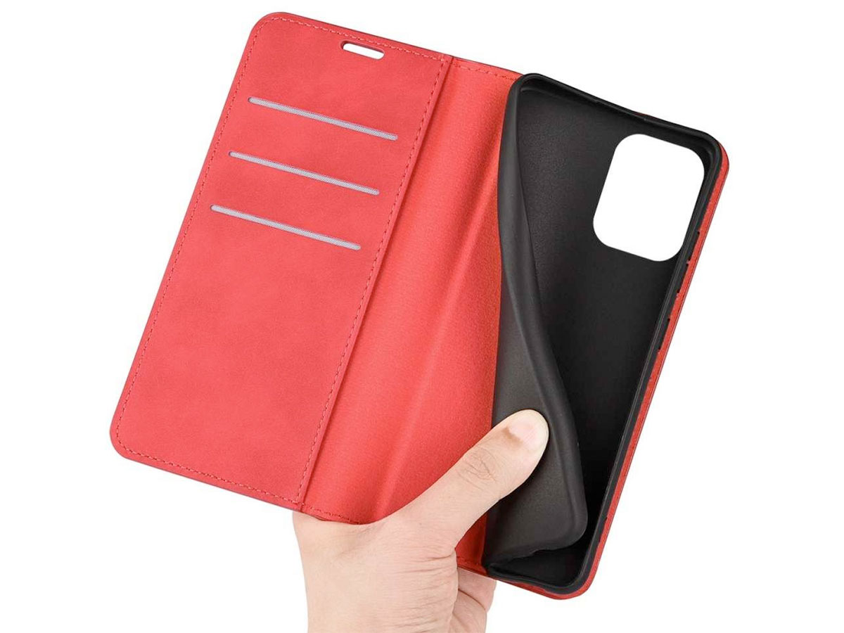 Just in Case Slim Wallet Case Rood - Samsung Galaxy M53 hoesje