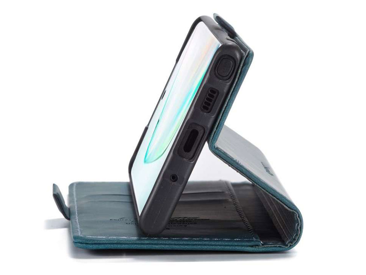 CaseMe Vintage BookCase Blauw - Samsung Galaxy Note 10 Lite hoesje