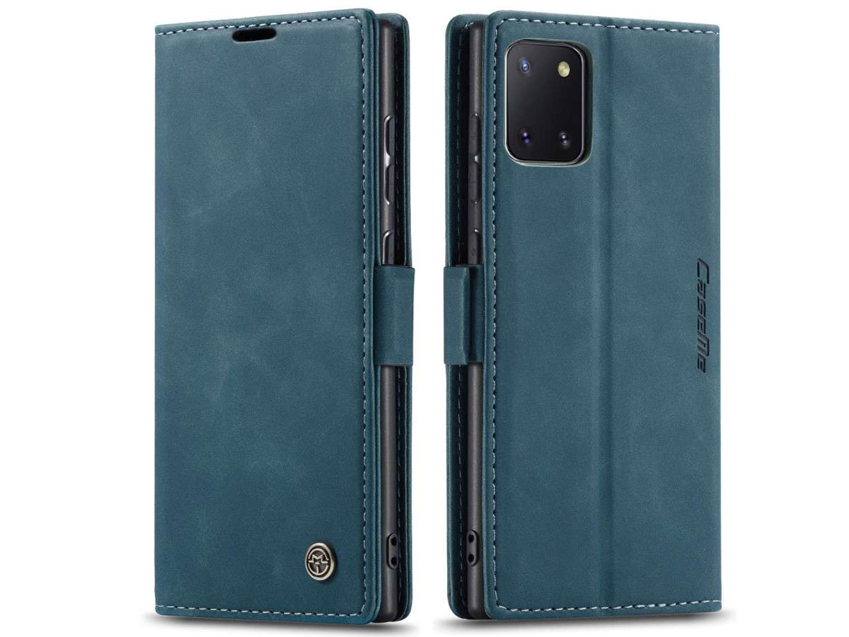 CaseMe Vintage BookCase Blauw - Samsung Galaxy Note 10 Lite hoesje