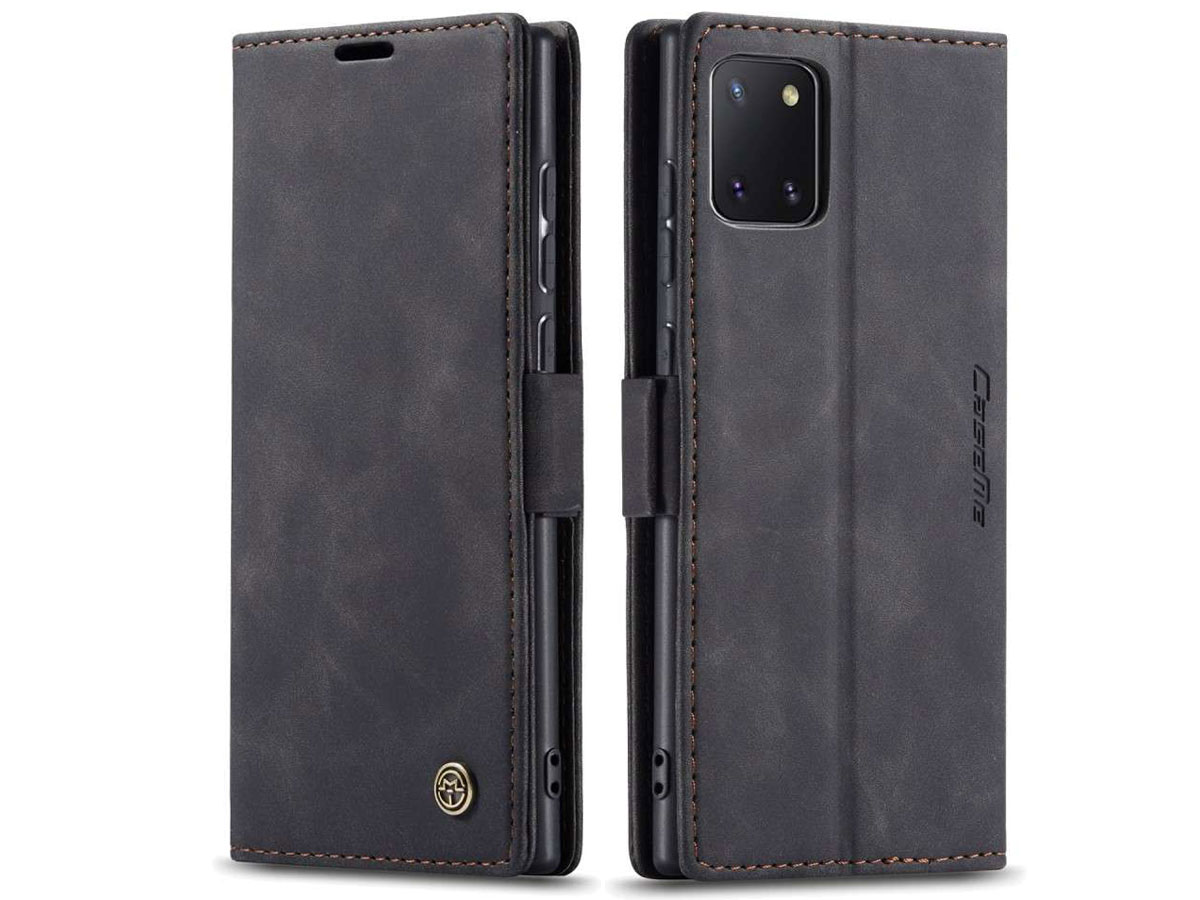 CaseMe Vintage BookCase Zwart - Samsung Galaxy Note 10 Lite hoesje