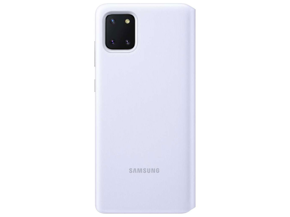 Alexander Graham Bell Sluiting Ruïneren Samsung Galaxy Note 10 Lite S-View Wallet Cover Hoesje Wit