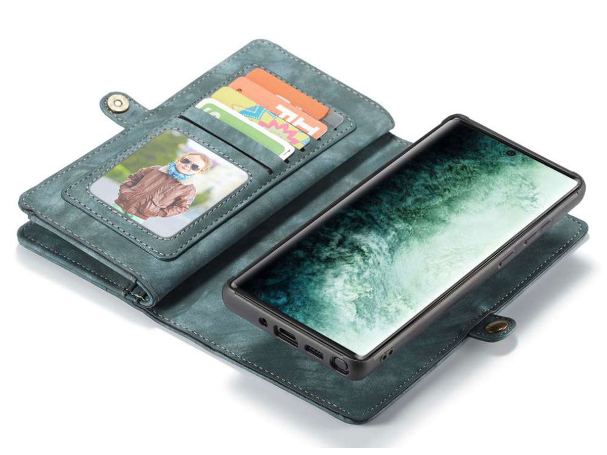 CaseMe 2in1 Wallet Ritsvak Case Blauw - Samsung Galaxy Note 20 Hoesje