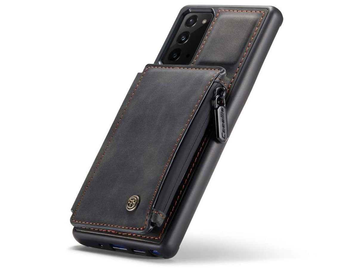 CaseMe Backcase Wallet Zwart - Samsung Galaxy Note 20 hoesje