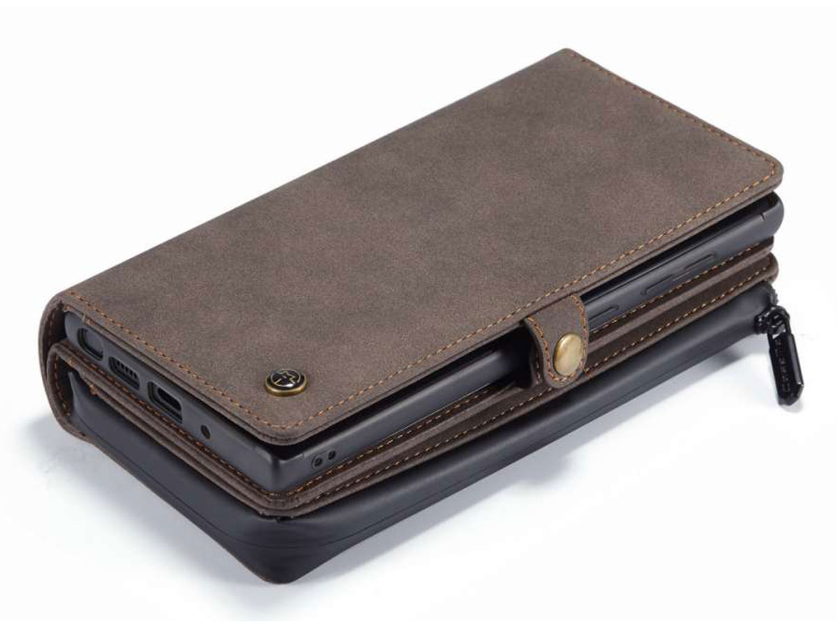 CaseMe 2in1 Multi Wallet Case Bruin - Samsung Galaxy Note 20 Hoesje