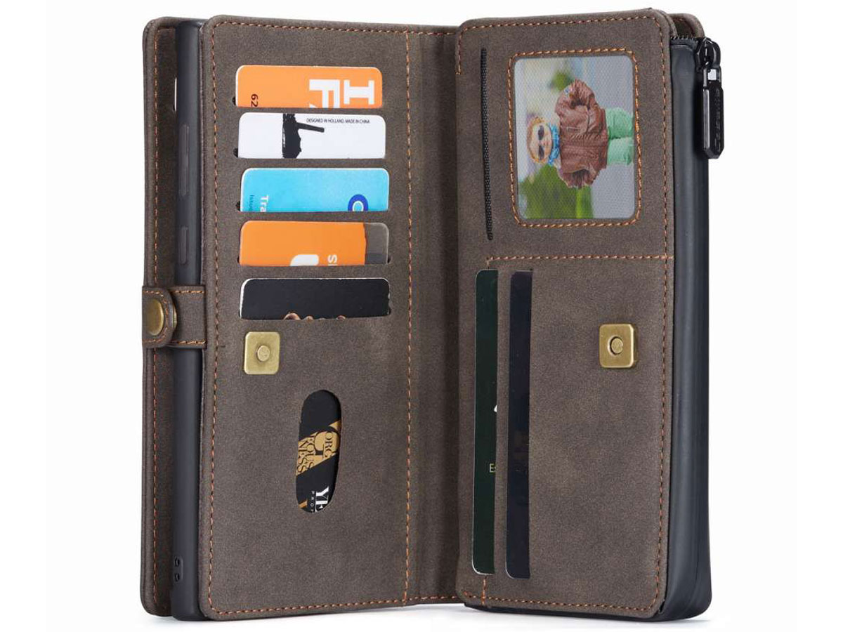 CaseMe 2in1 Multi Wallet Case Bruin - Samsung Galaxy Note 20 Hoesje