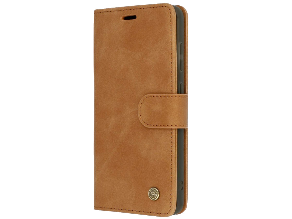 CaseMe 2in1 Magnetic Bookcase Cognac - Samsung Galaxy Note 20 Ultra Hoesje