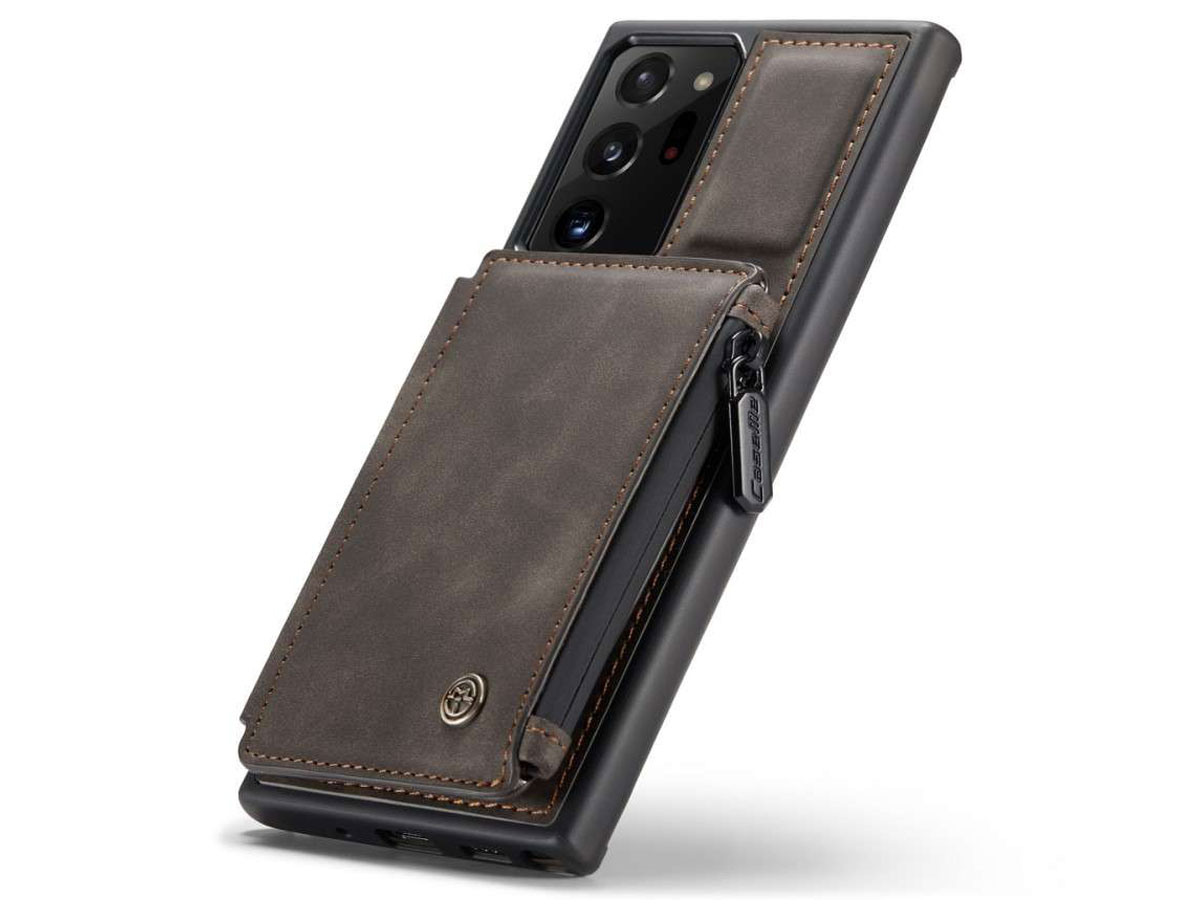 CaseMe Backcase Wallet Bruin - Samsung Galaxy Note 20 Ultra hoesje