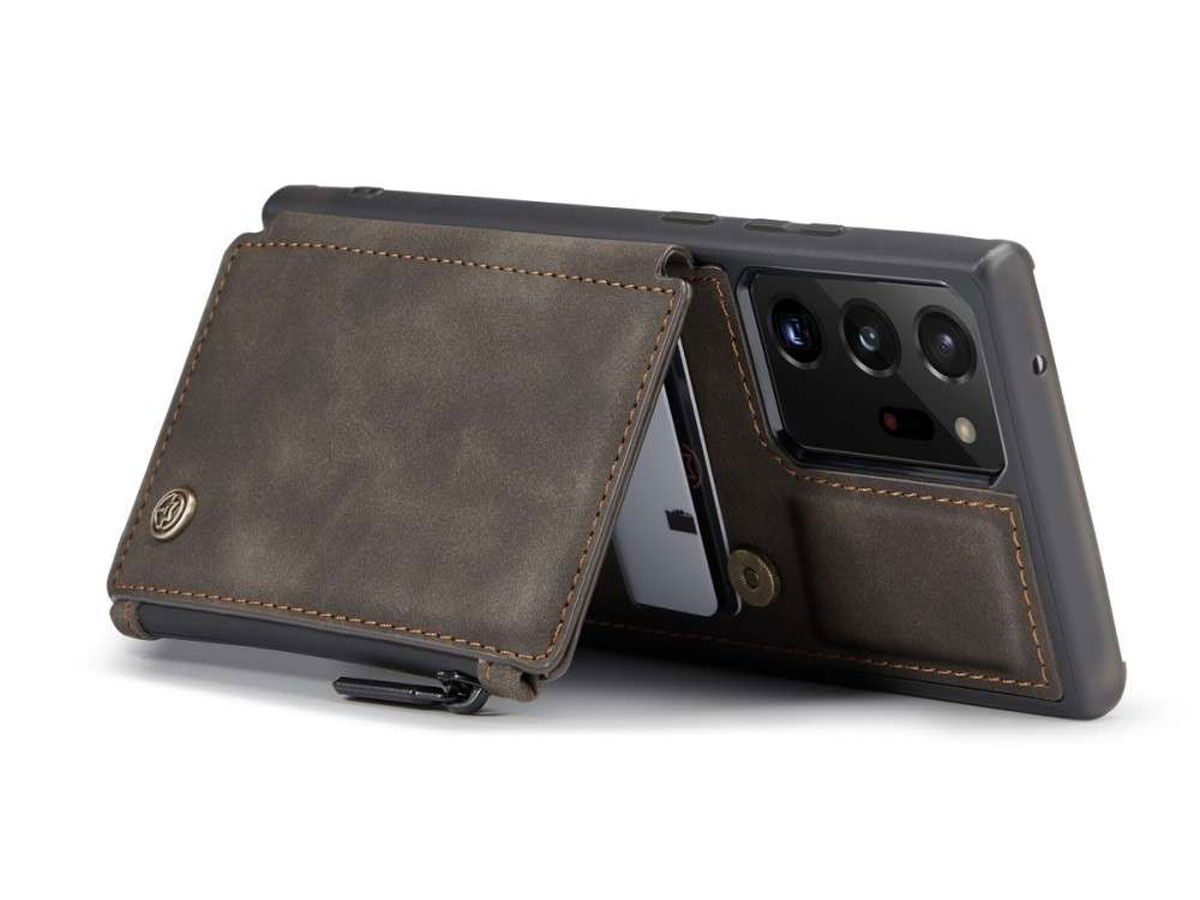 CaseMe Backcase Wallet Bruin - Samsung Galaxy Note 20 Ultra hoesje