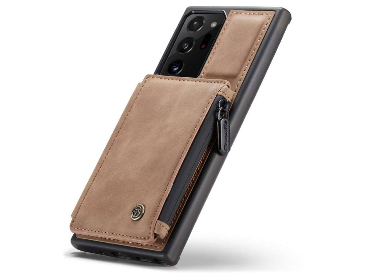 CaseMe Backcase Wallet Tan - Samsung Galaxy Note 20 Ultra hoesje