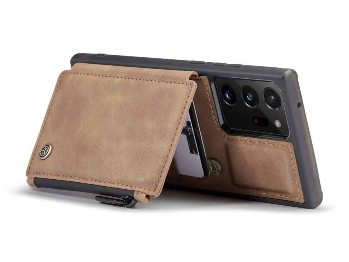 CaseMe Backcase Wallet Tan - Samsung Galaxy Note 20 Ultra hoesje